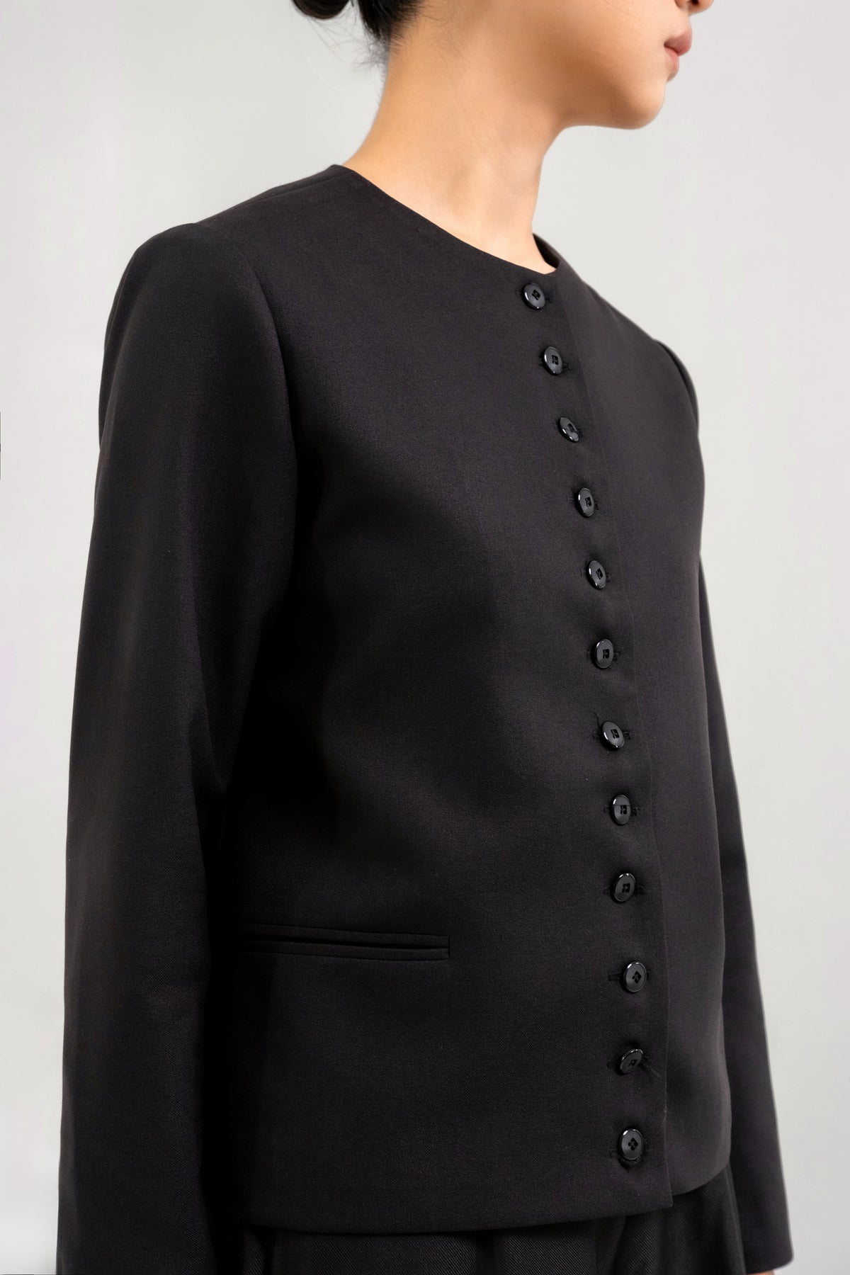 KARA — Mandarin Collar Blazer
